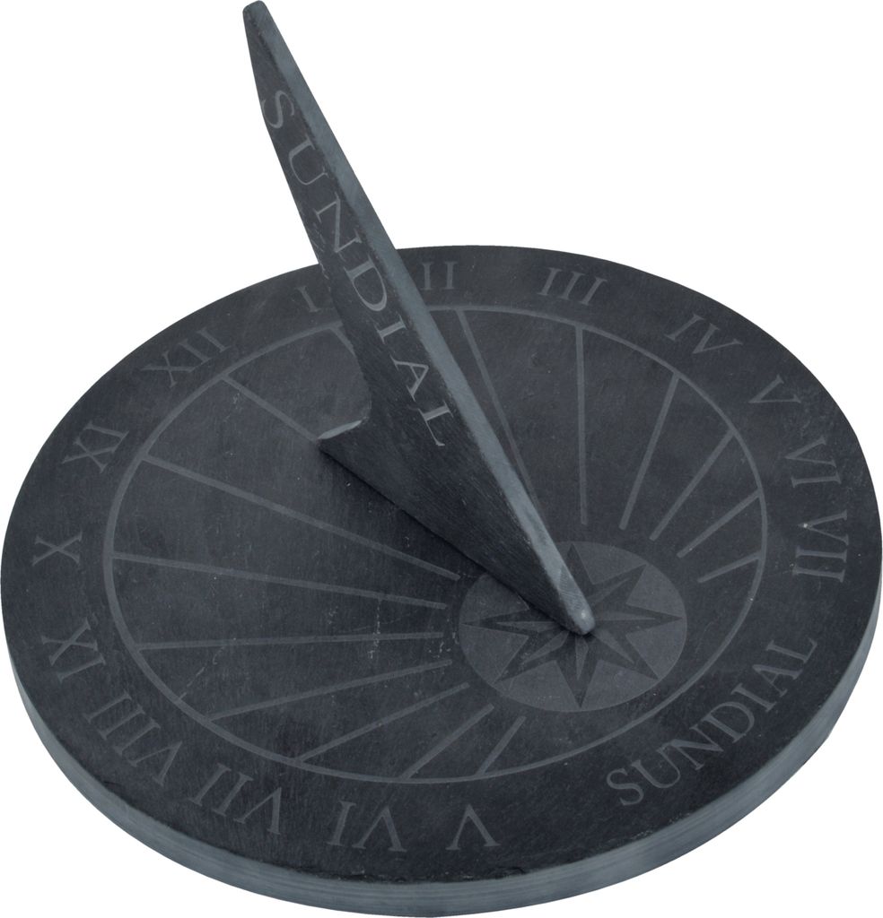 Esschert Design Ardoise Cadran solaire Texte rond ; LS002 Image du produit 
