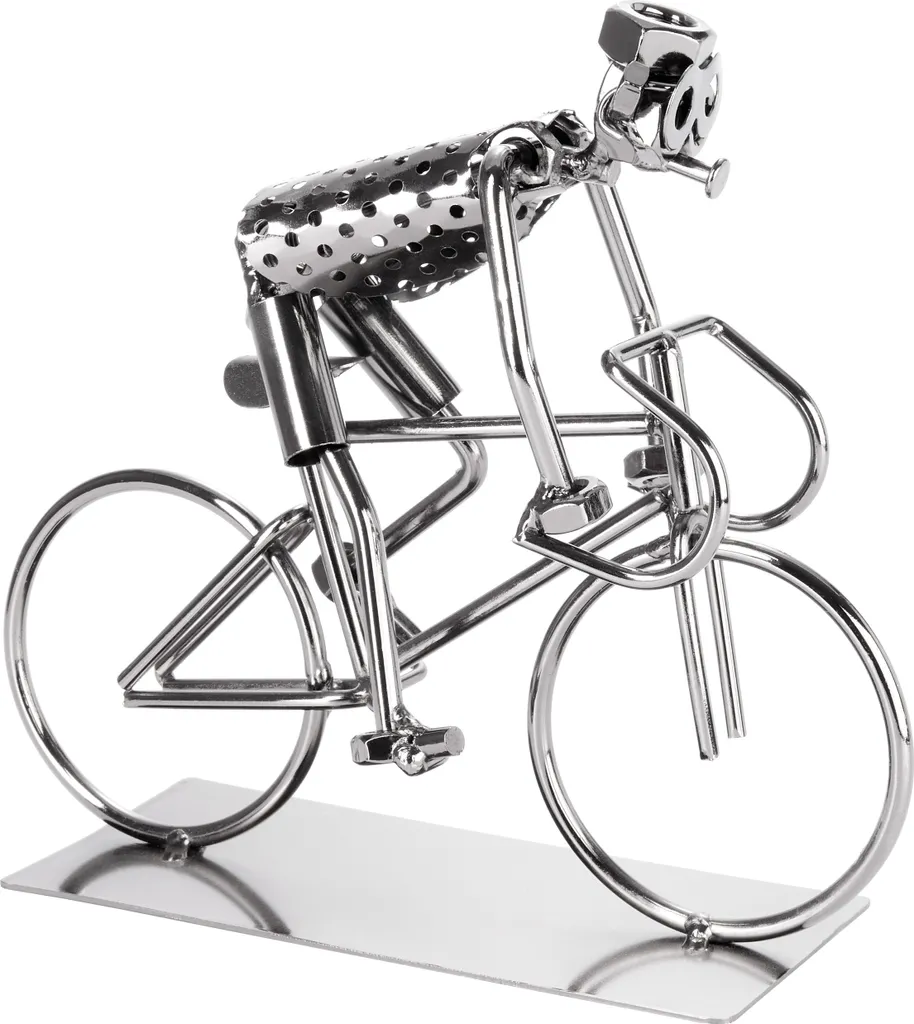 Regalo Originale Ciclista BRUBAKER - Statuetta in Metallo da Collezione
