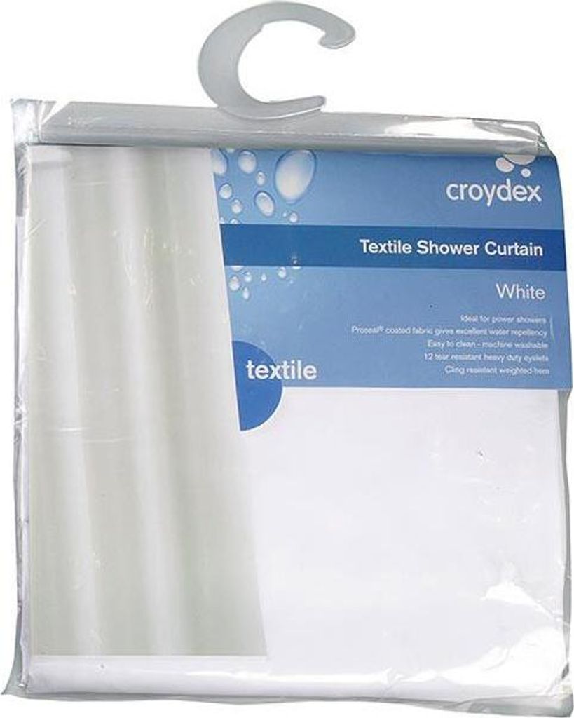 Luxus Duschvorhang Weiß WI490 (One Size) (One Colour)