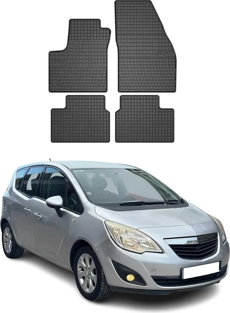 Set Tappeti Gomma Opel Meriva B 2010-2017 | Protezione All-Weather 4tlg