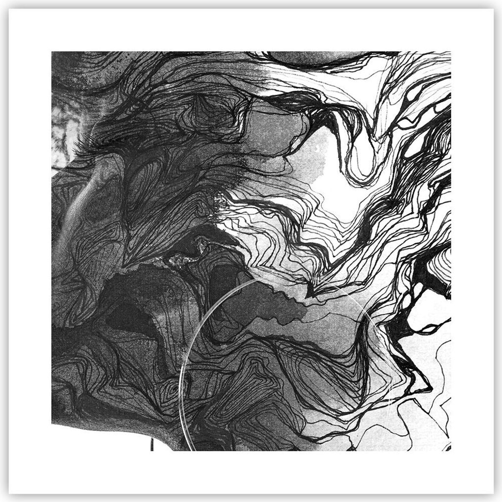 Poster - Poster ohne Rahmen - Frau Linie Kunst. - 40x40 cm - Wand Bild - Wanddeko - Wandbilder - Kunstposter - Wandposter - Bilder - Kunstdruck - W...