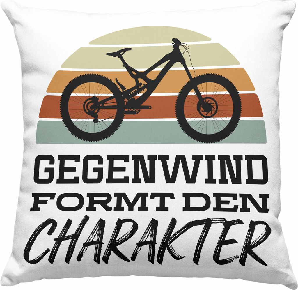 Trendation - Fahrrad Radfahrer Geschenk Rennrad Bike Geschenkideen Deko-Kissen mit Füllung 40x40 Fahrradfahrer Deko-Kissen mit Füllung 40x40 (Grau)