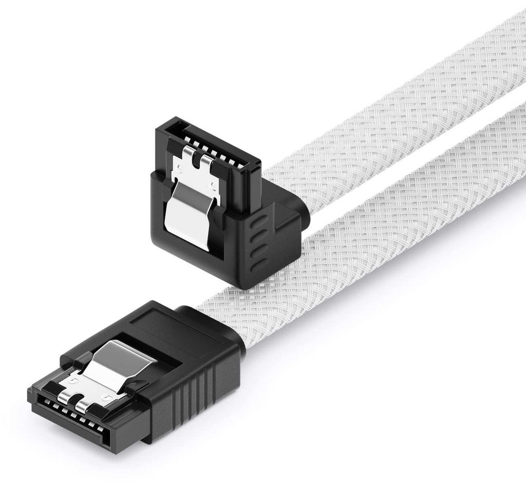 deleyCON SATA 3 Nylon Kabel 60cm 90° gewinkelt 6 Gbit/s - Produktbild 
