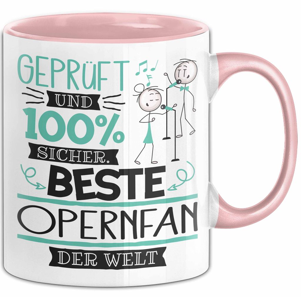 Beste Opernfan Der Welt Tasse Geschenk für Eine Opernfan Und Sicher Geschenkidee Geburtstag Weihnachten (Rosa)