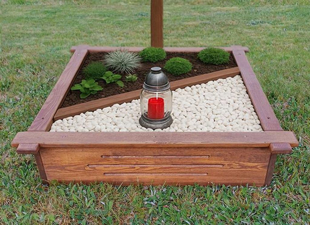 Cornice per tombe a urna - bordo della tomba 90x90x20 cm - Immagine del prodotto 