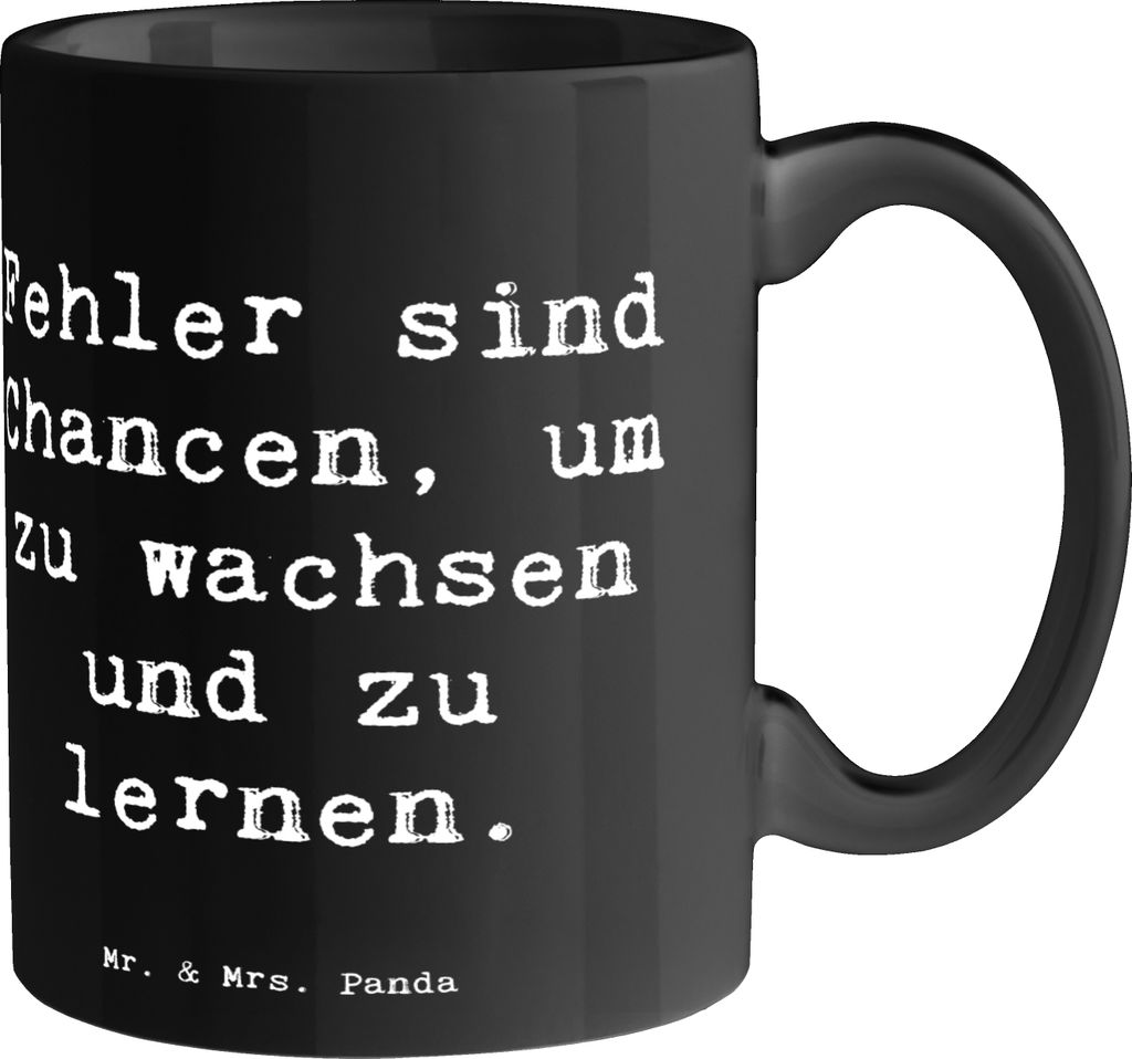 Mr. & Mrs. Panda Tasse Spruch Fehler lernen wachsen - Produktbild 