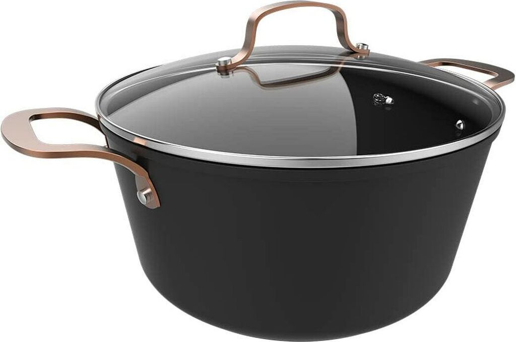 Cecotec 01102, 7,1 l, Rund, Schwarz, Aluminium, Teflon Platinum Plus, Rose