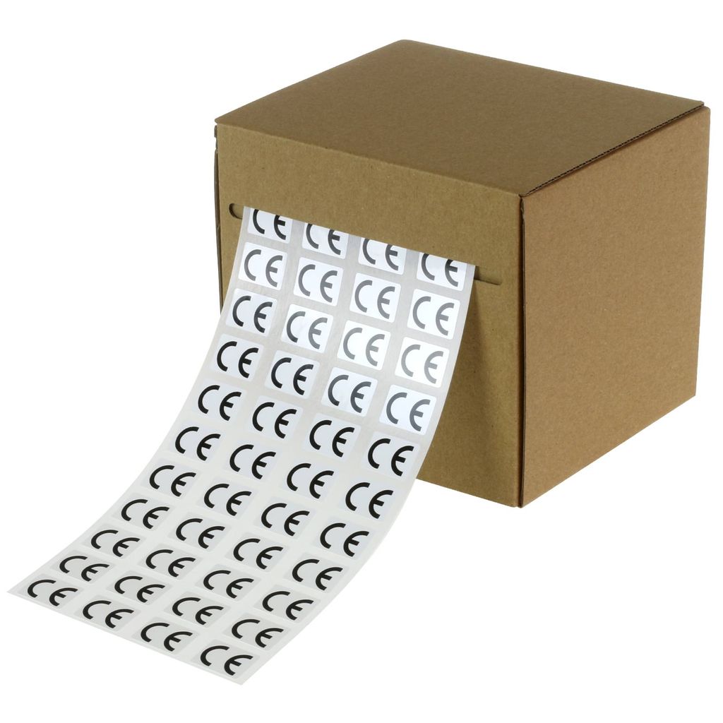 1000 CE Zeichen Aufkleber Etiketten Folie selbstklebend rund 30 mm