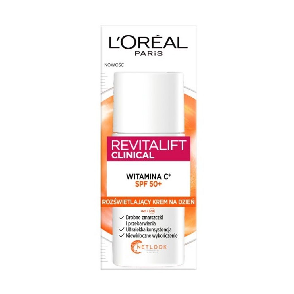L ́Oréal Paris Revitalift Clinical schützendes Tagesfluid Brightening Moisturizer Vitamin C SPF 50+ 50 ml