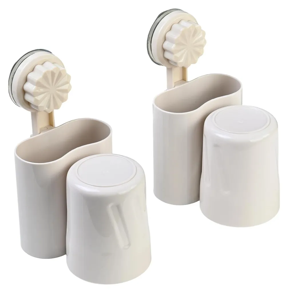 Fini les trous au mur avec ce porte-brosse à dents à ventouse lot de 2