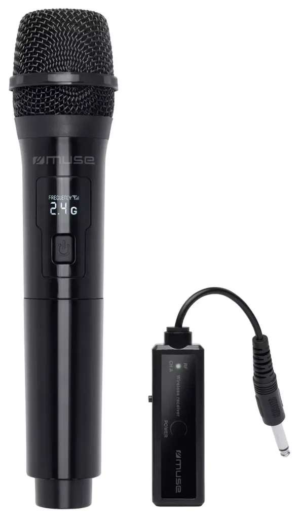 Microphone pour Karaoké Muse MC-30 WI Noir : Chantez en toute Liberté