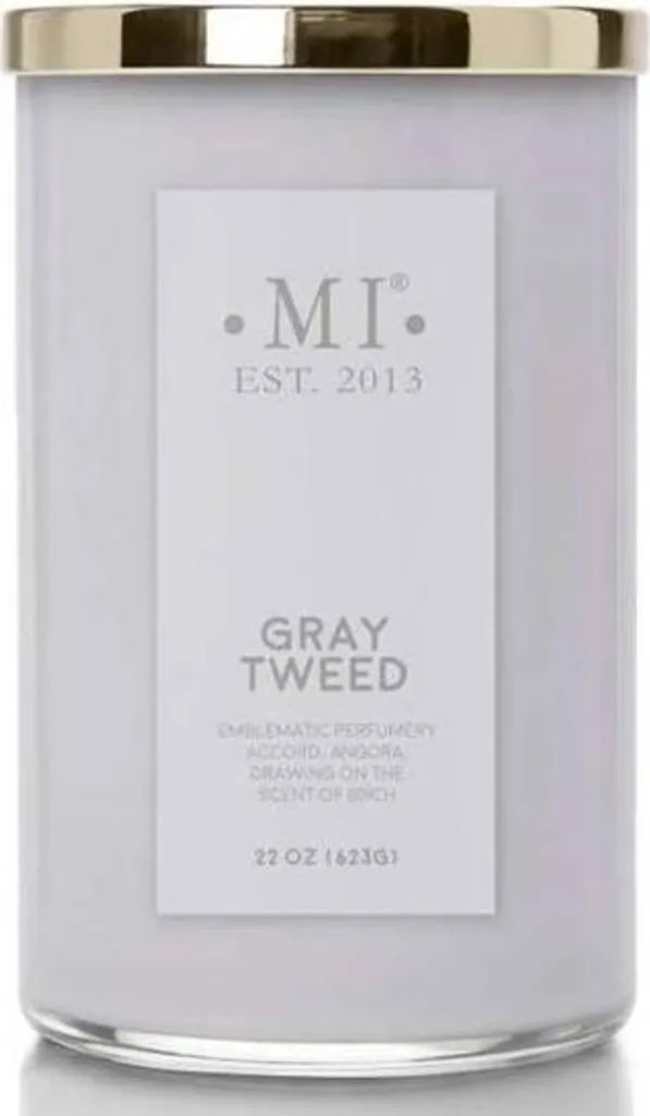 Bougie parfumée Gray Tweed - Élégance masculine et senteur boisée 180g