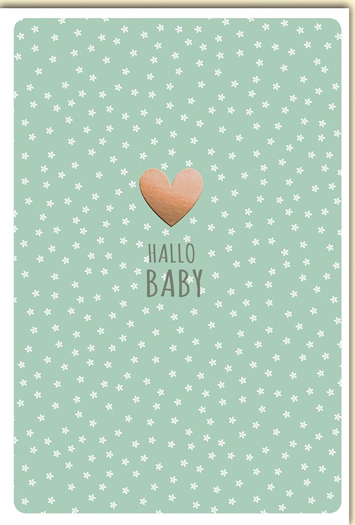 Geburt - Baby - Freudiges Ereignis - Karte mit Umschlag - Mini Blümche