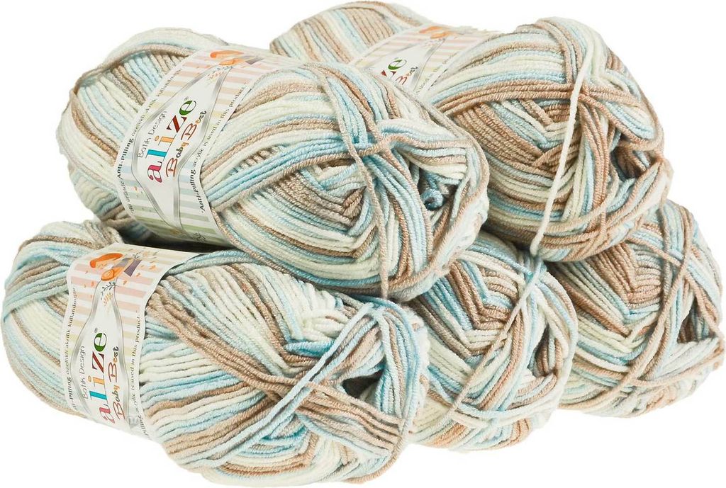 500g Baby Wolle Strickgarn ALIZE Baby Best Batik Antipilling, unterschiedliche Farben