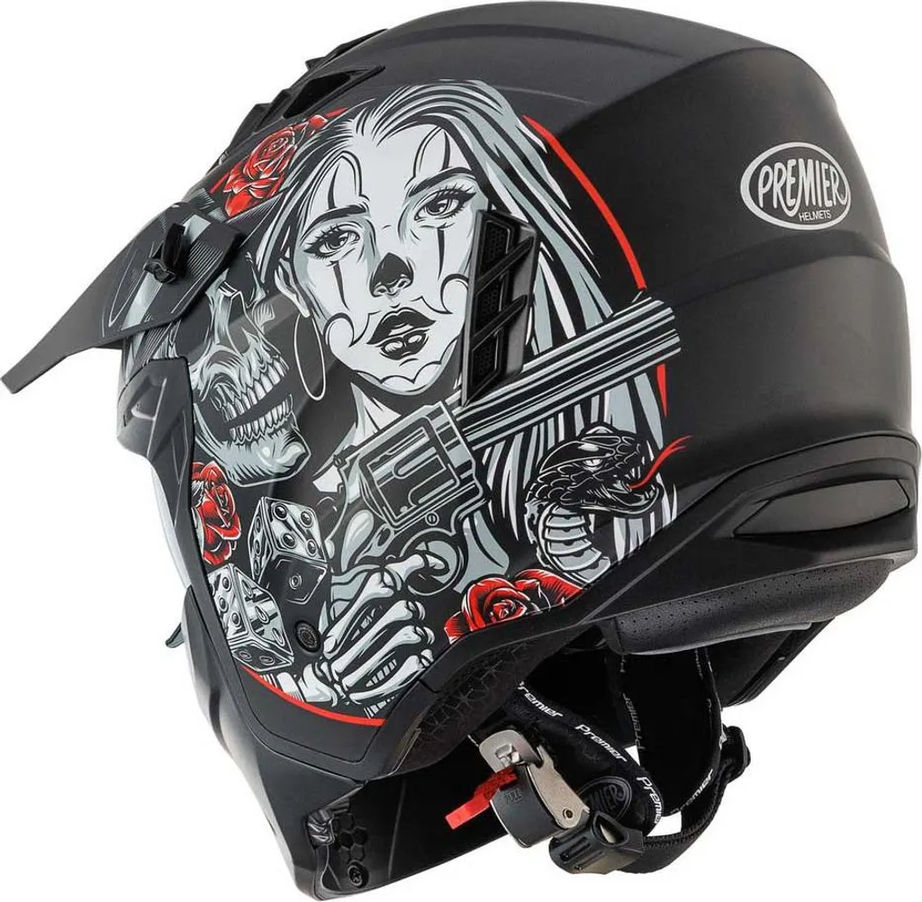 Casque modulable de moto Premier 25 Subverter pliable taille M - 9
