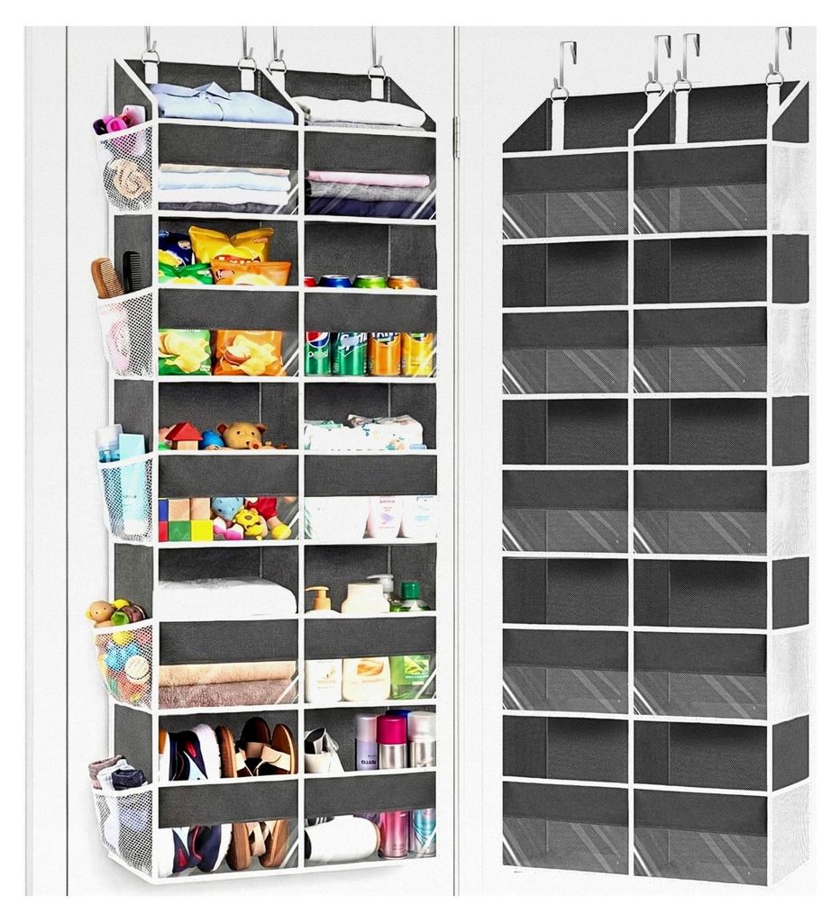 Tür-Organizer mit 5 Etagen, extra groß hinter der Tür, 10 Fächer, 36,3 kg Tragkraft, Hänge-Organizer für Schrank, Windel-Organizer, Raumaufbe...