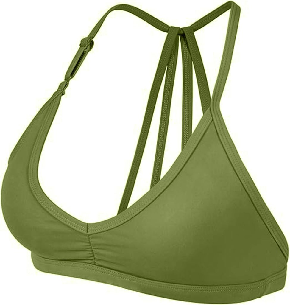 Damen-Sport-BH mit abnehmbarem Träger, kabellos, Riemchen-Racerback, Yoga-Fitness-Bralette, schnelltrocknend, ohne Bügel, Crop-Top für Fitnessst...