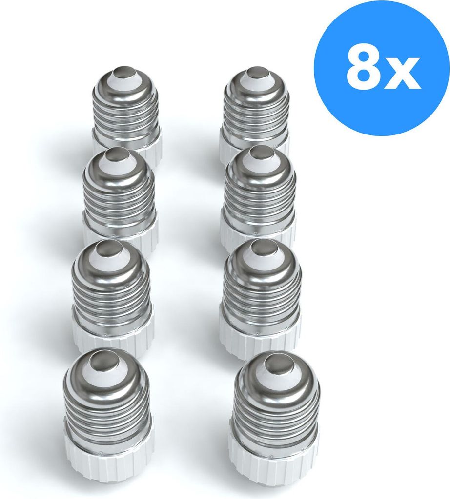 EAZY CASE 8x Lampensockel Adapter (E27->G9) - Konverter E27 Fassung auf G9 Lampenadapter, für LED-/Halogen- und Energiesparlampen Sockeladapter, W...