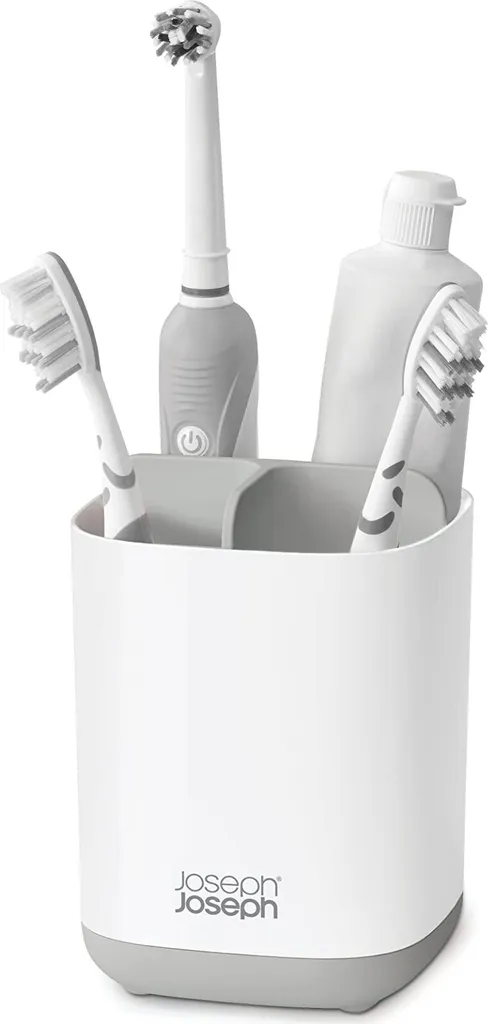 Support brosses à dents pour famille EasyStore Joseph Joseph coloris gris