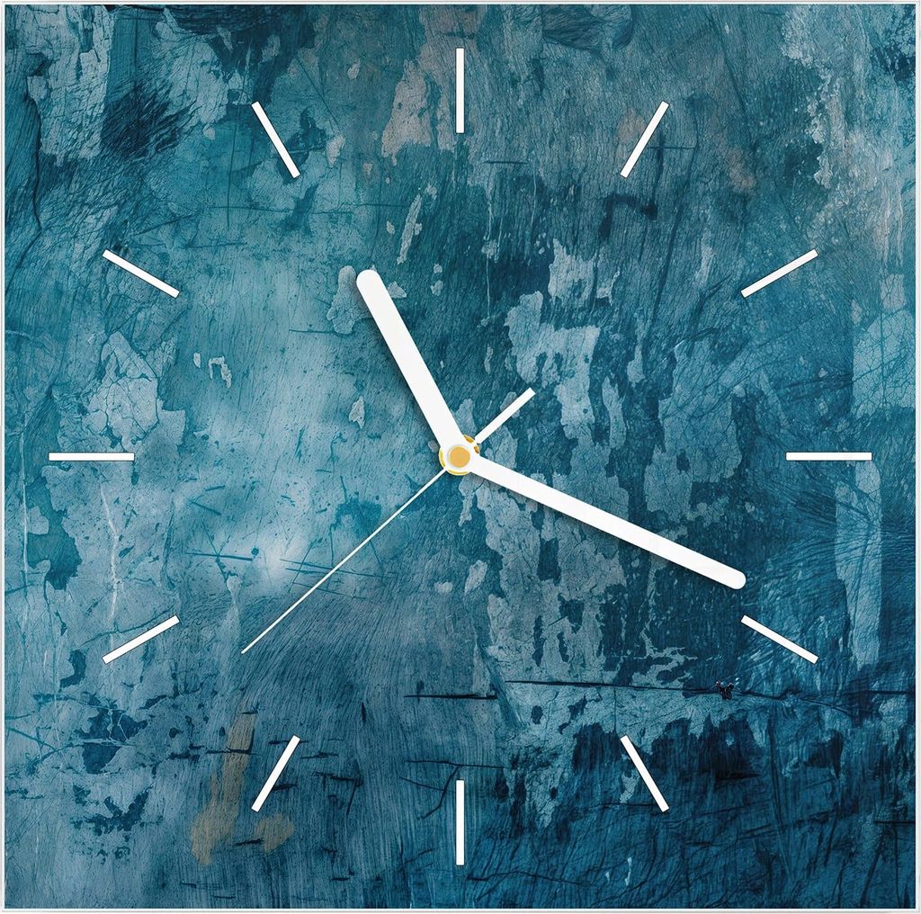 Wanduhr aus Glas mit Motiv Abstrakte Textur- 30 x 30 cm - Produktbild 