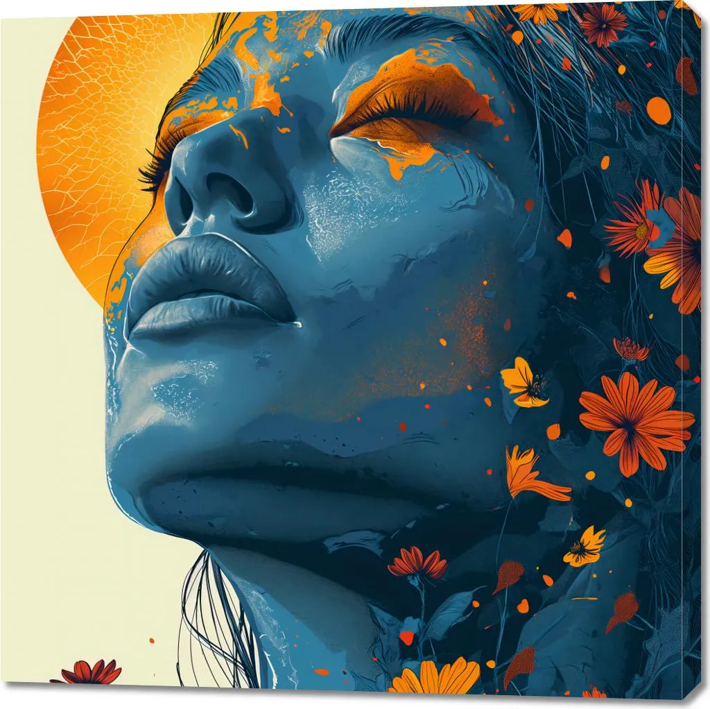 Quadro Instagrammabile 100x100 Pioggia Solare | Wall Art Moderna