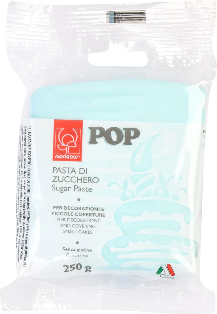 Pasta cukrowa Pop Blue Confetto 250g Zuckerpaste - Modecor Zdjęcie produktu 