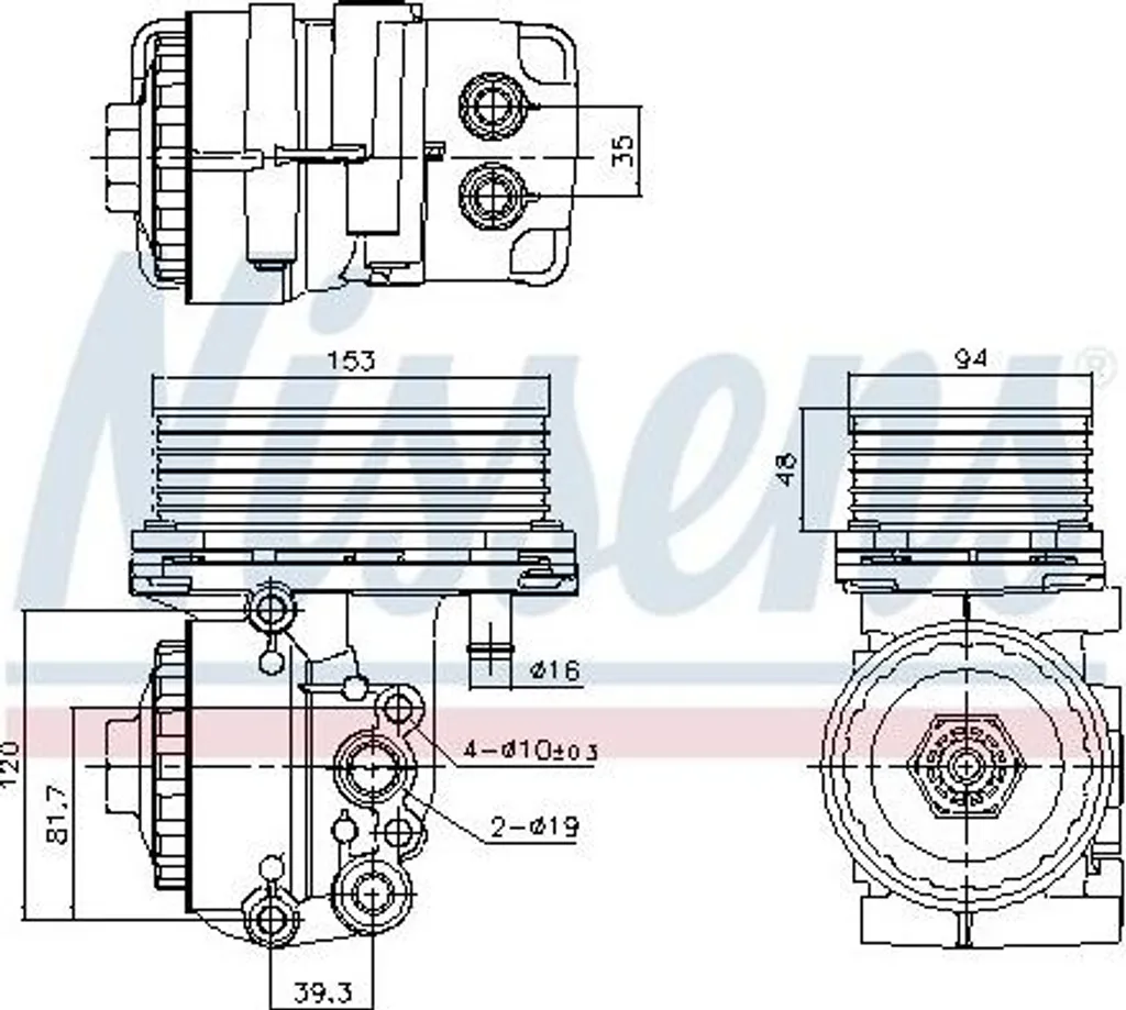 Radiateur d'huile avec boîtier pour Ford Mondeo 2.0 Ddti après 2010