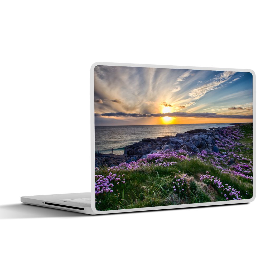 MuchoWow Laptop Aufkleber Sticker Cover Sonnenuntergang in Tangasdale 30x22 cm - Laptop-Sticker
