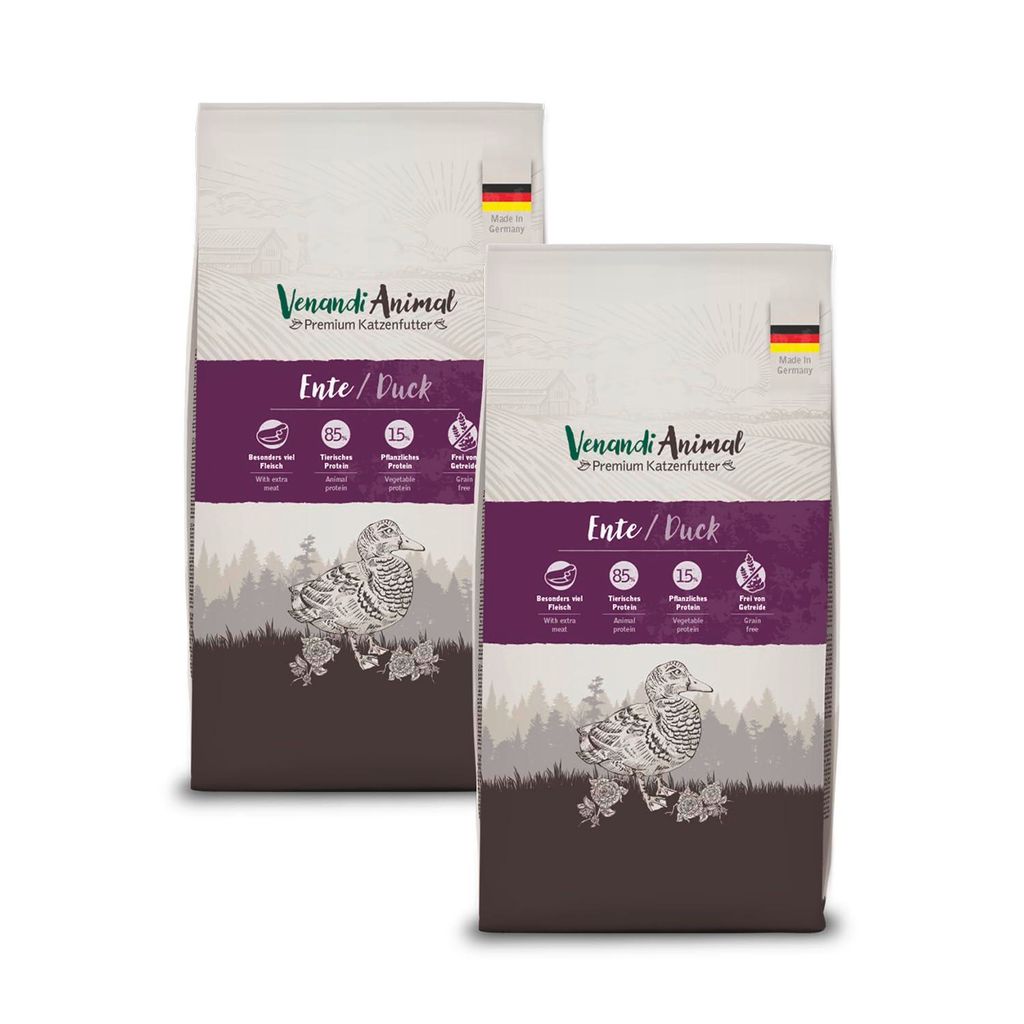 Venandi Animal - Premium Cat Food - Duck, with Lots of Fresh Poultry, Dry Food