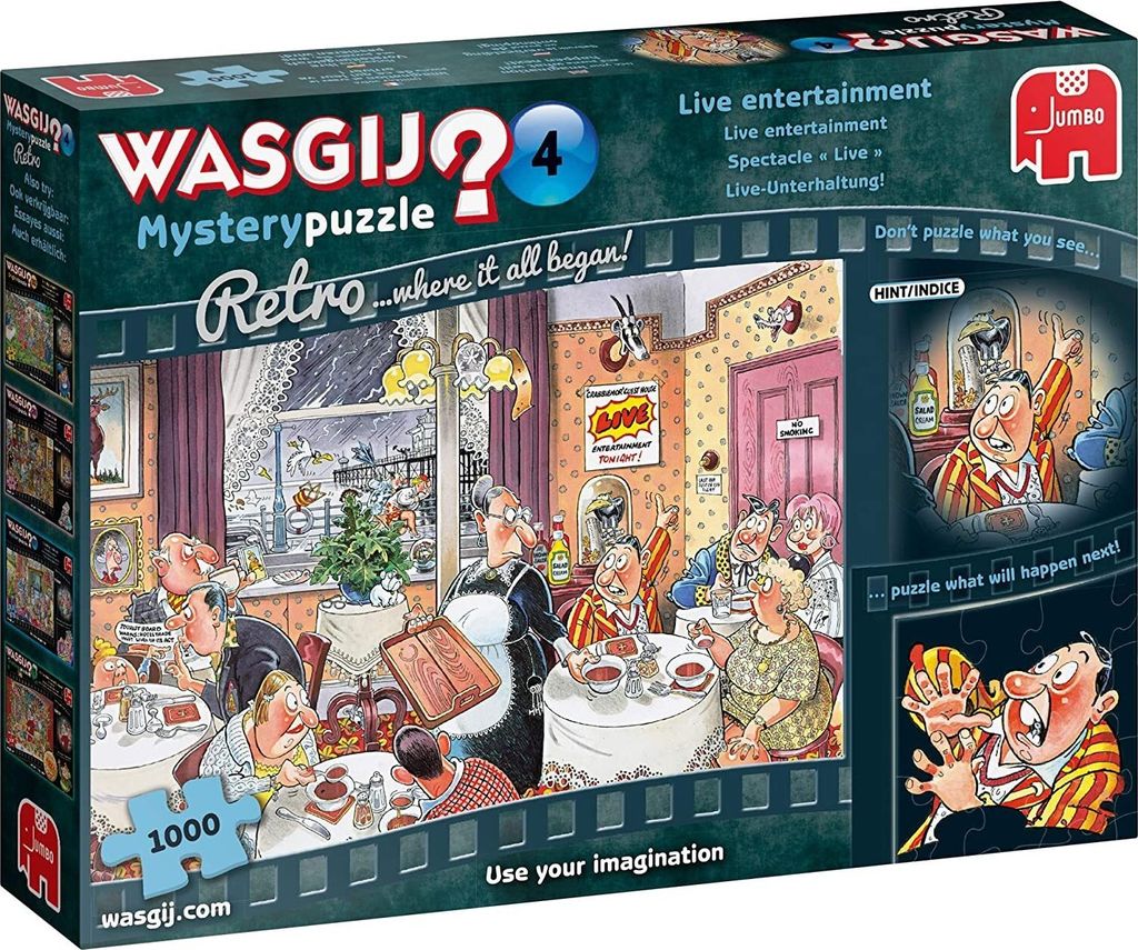 Jumbo Spiele Jumbo Wasgij Retro Mystery 4  1000 Teile Produktbild 