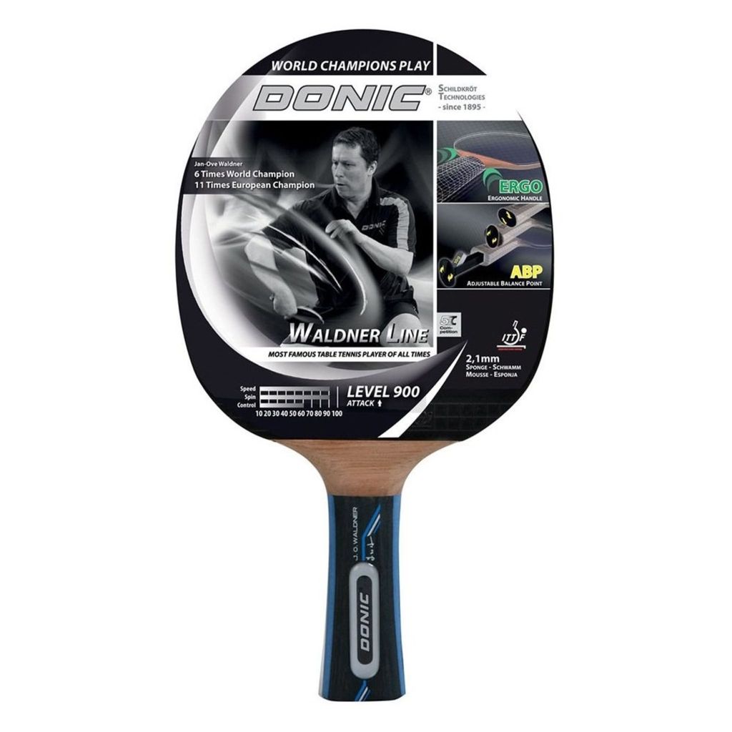 Donic-Schildkröt Waldner 600 - Racchetta Da Tennistavolo Con Custodia E 3 Palline, Manico PLS, Spugna 1,8 Mm