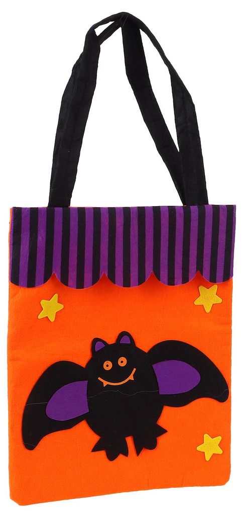 Halloween-Einkaufstasche, Vliesstoff, Süßes oder Saures, Zuhause, Party, Dekoration, Aufbewahrung, Handtasche (Fledermaus)