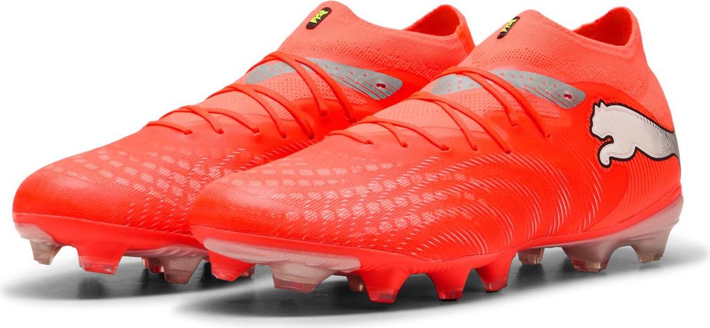 Puma FUTURE 9 PRO FG/AG - Glowing Red-PUMA White-PUMA Black-PUMA Silver, Größe:6.5
