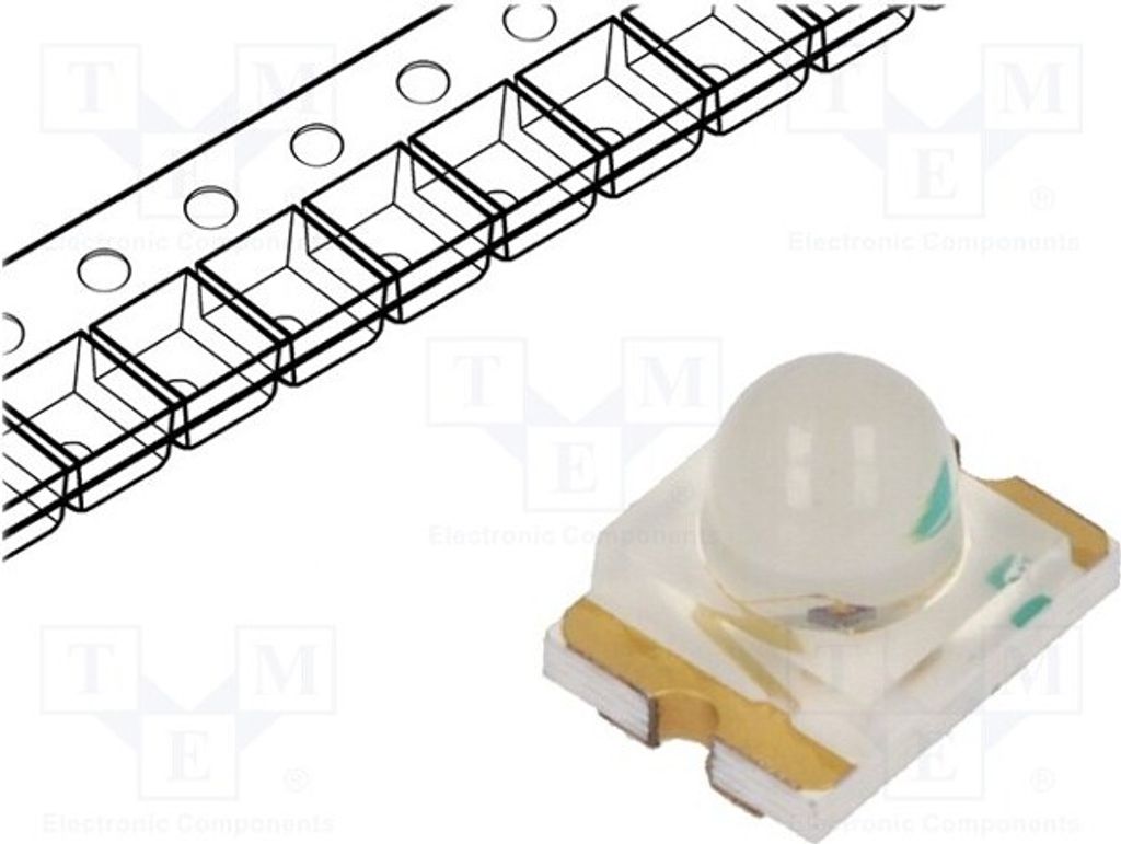 2x LED SMD 15° 3,2x2,4x2,4mm 180÷285mcd rot 2÷2,4V 1210 20mA T-BR20-AS000 LED-Dio