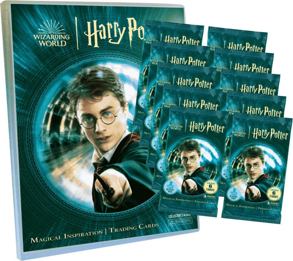 Harry Potter Karten - Magical Inspiration Trading Cards Sammelkarten - 1 Mappe + 10 Booster