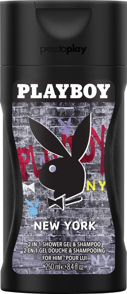 Playboy No Sleep New York Shower Gel & Shampoo 250 ml Produktbild 