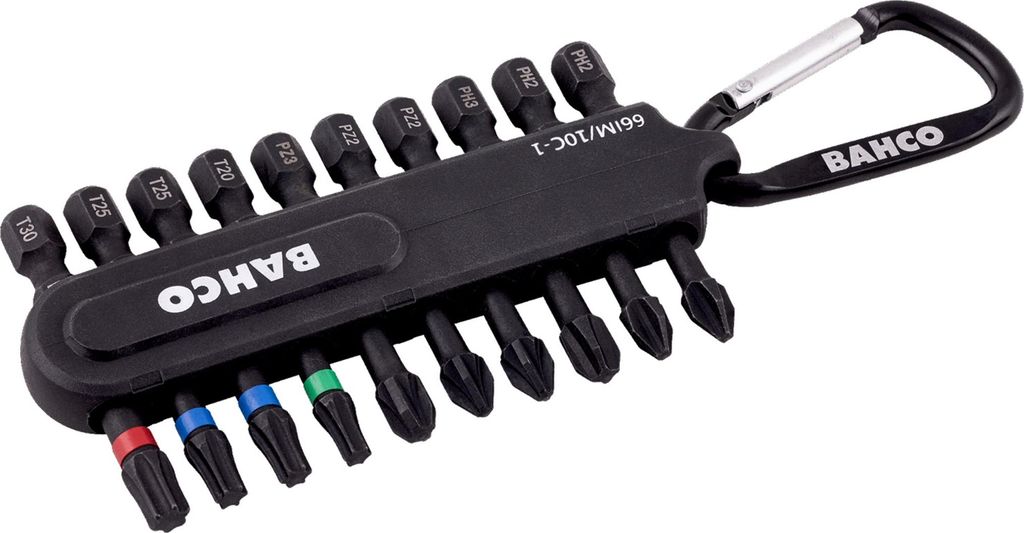 Bahco 1/4 Bit-Set mit 10 Bits für Phillips, Pozidriv und TX Schrauben - 10 Pcs