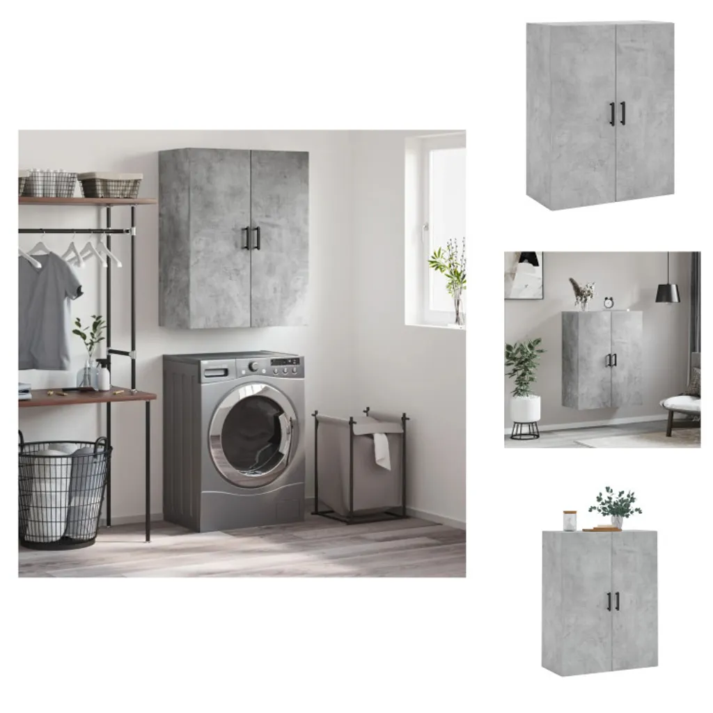 Armadio a Muro vidaXL Grigio Cemento 69.5x34x90 cm - Must Have!