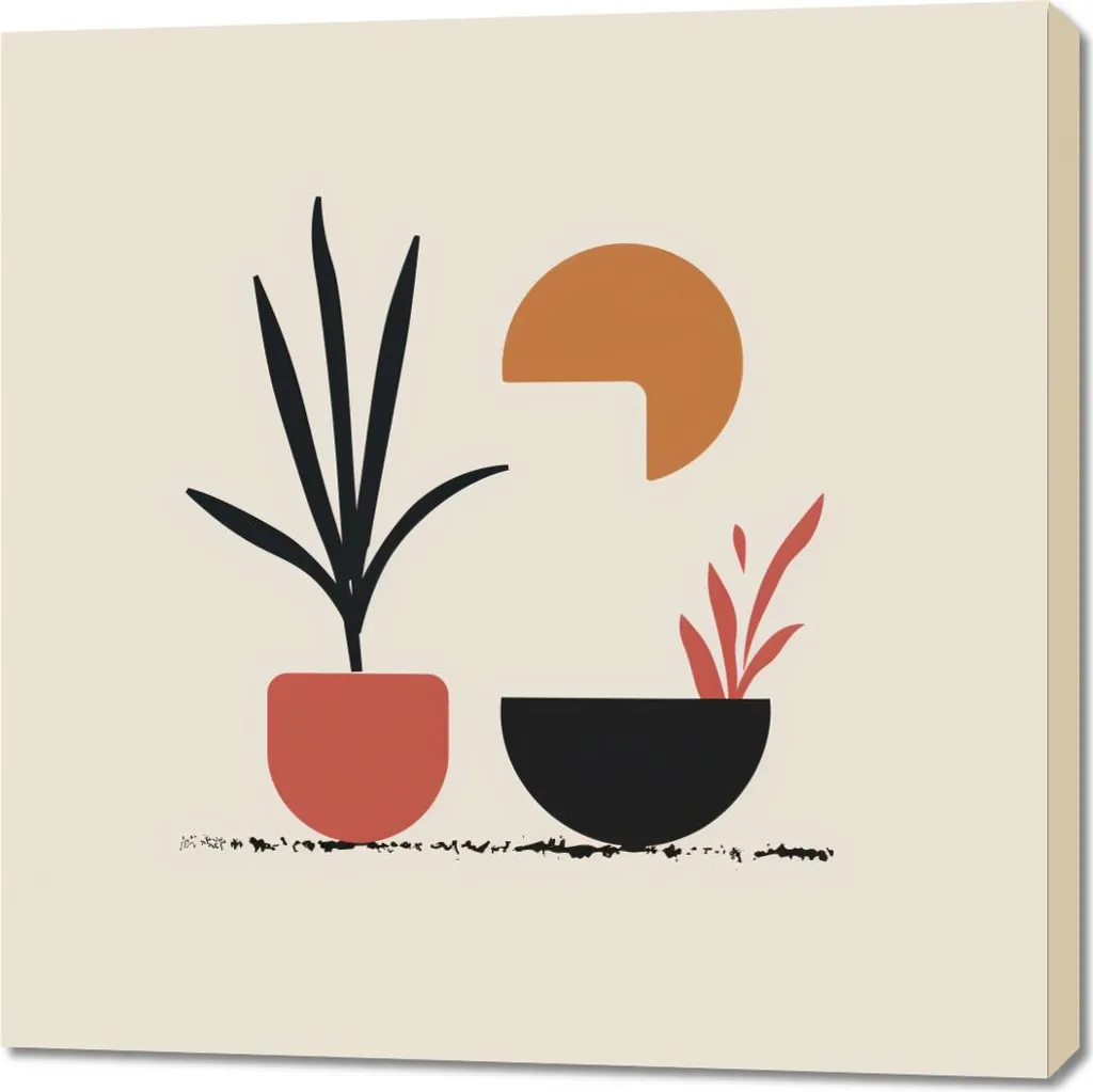 Image Jardin Familial 90 x 90 cm pour Habiller un Grand Mur Vide