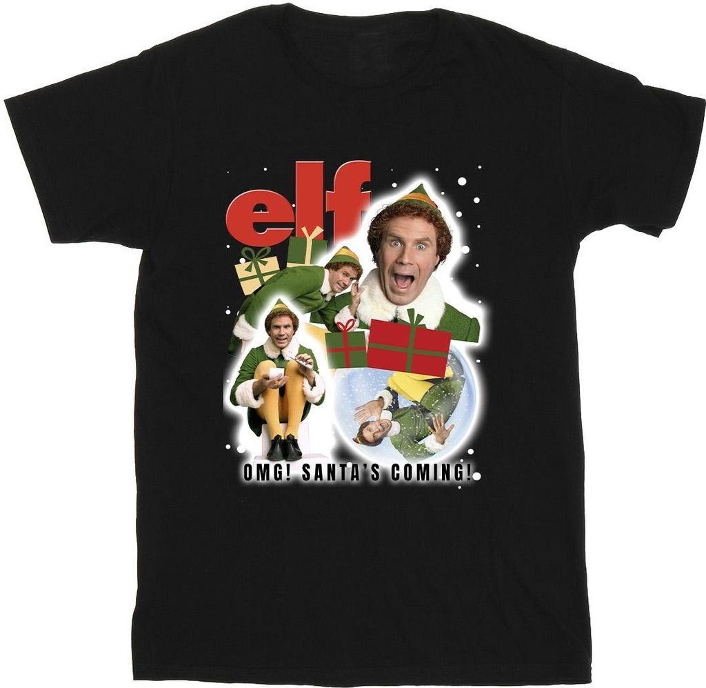 Elf - T-Shirt für Herren BI24219 (4XL) (Schwarz) Produktbild 