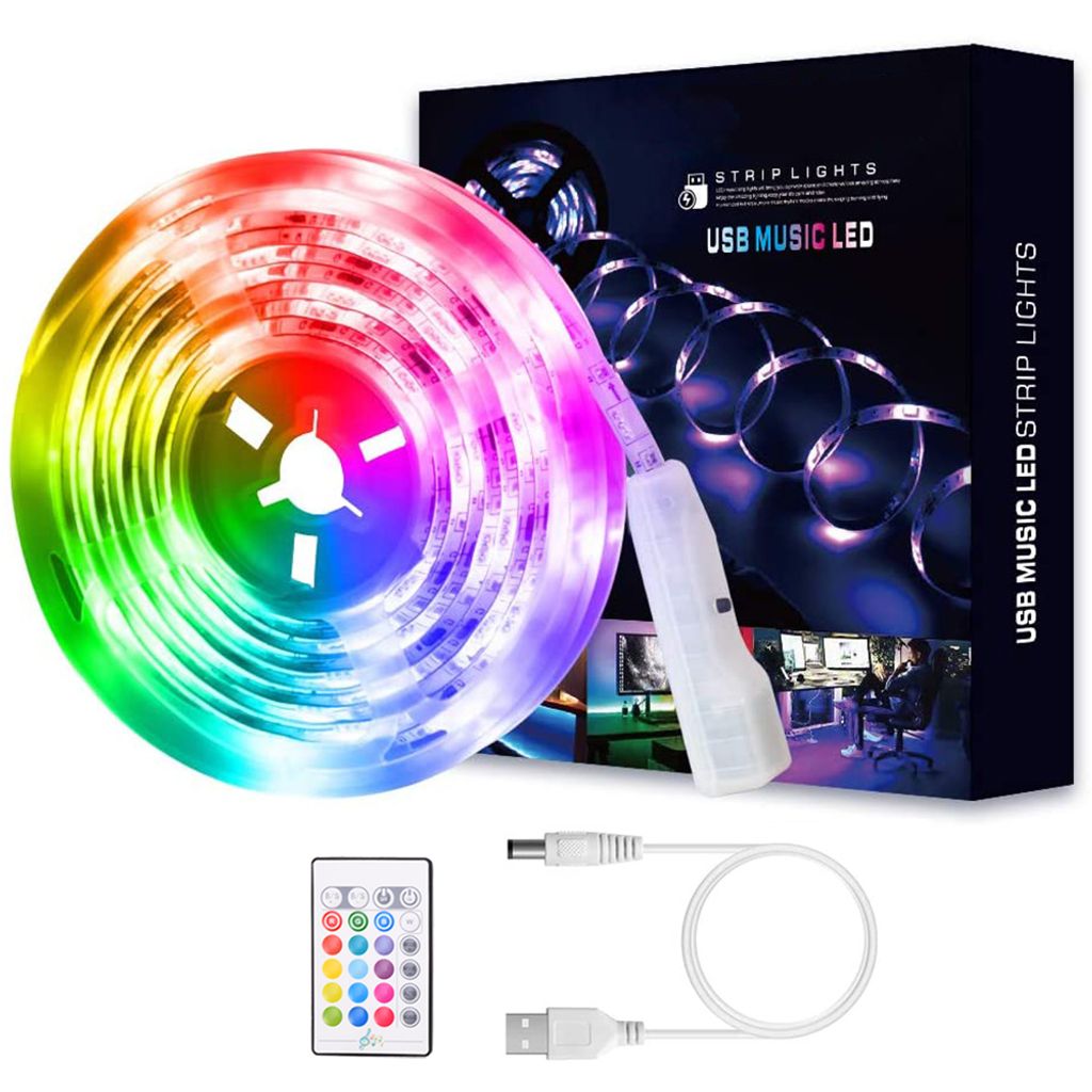 RGB LED USB TV Beleuchtung Lichtband Stripe Streifen Musik Band Lampe Weihnachts 