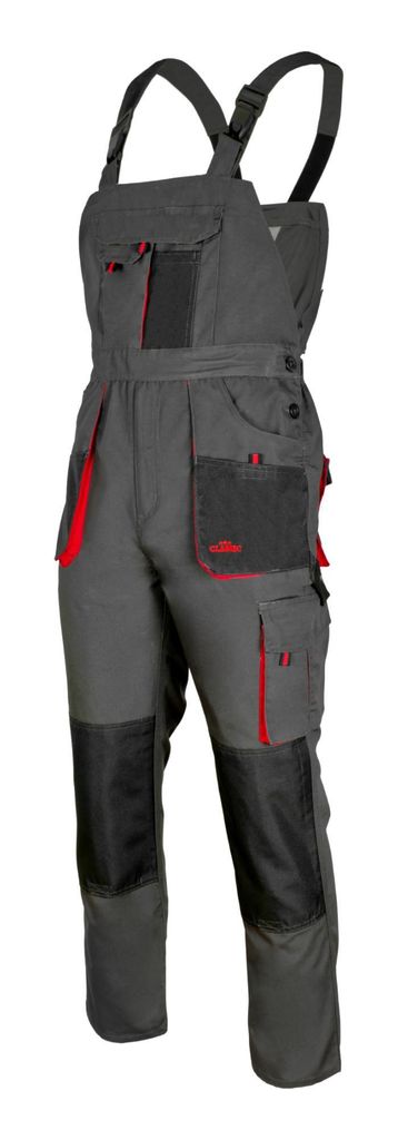 Arbeitskleidung Art.Mas Classic Grau/Rot Latzhose Produktbild 