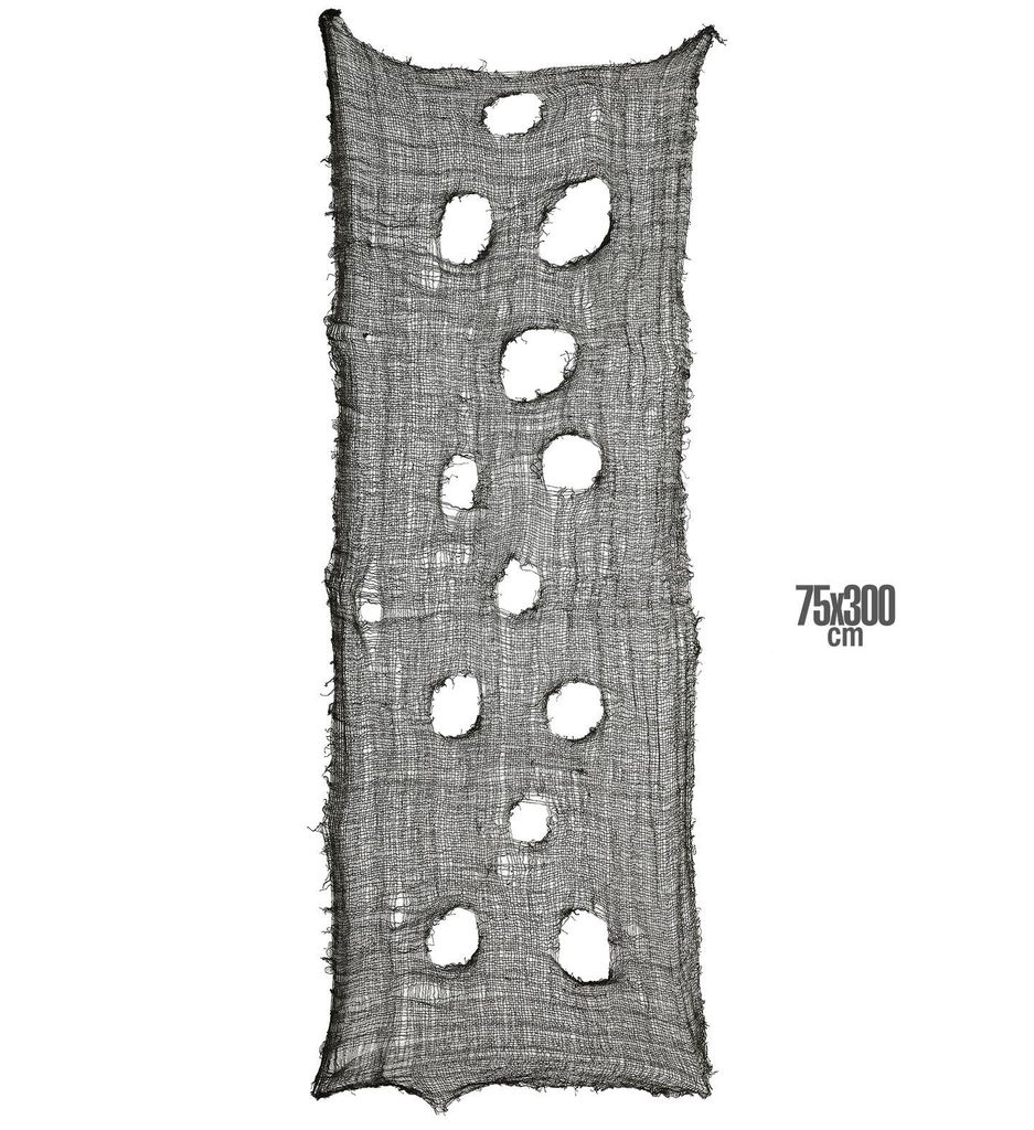 Schwarzer dekorativer Horrorstoff 60 x 300 cm - Halloween Produktbild 