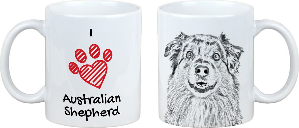 Australischer Schaferhund, Australian Shepherd - Tasse mit Hund, entzückende Tasse mit Grafik, Geschenk mit Ihrem Foto von der Marke Art-Dog