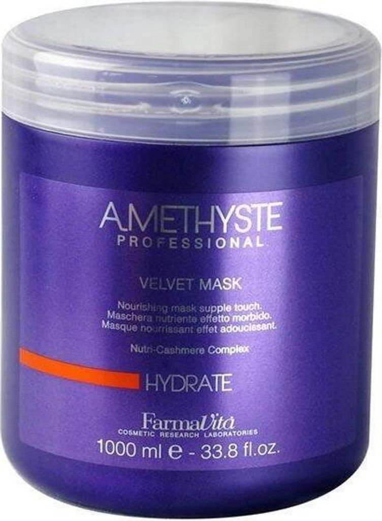 Farmavita Amethyste Feuchtigkeitsshampoo – 1000 Ml, Für Trockenes Haar, Unisex, Mit Pflegenden Inhaltsstoffen
