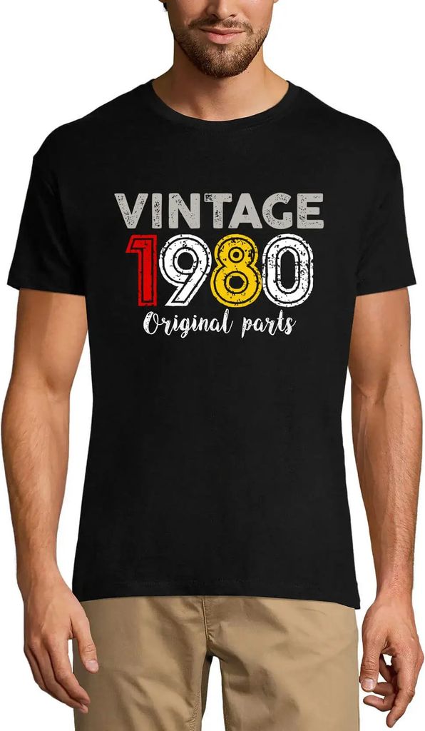 Herren Grafik T-Shirt Originalteile 1980 – Original Parts 1980 – Geschenk 44. Geburtstag Jahrestag 44 Jahre Jubiläum 44 Jährige Mann Jahrgang...