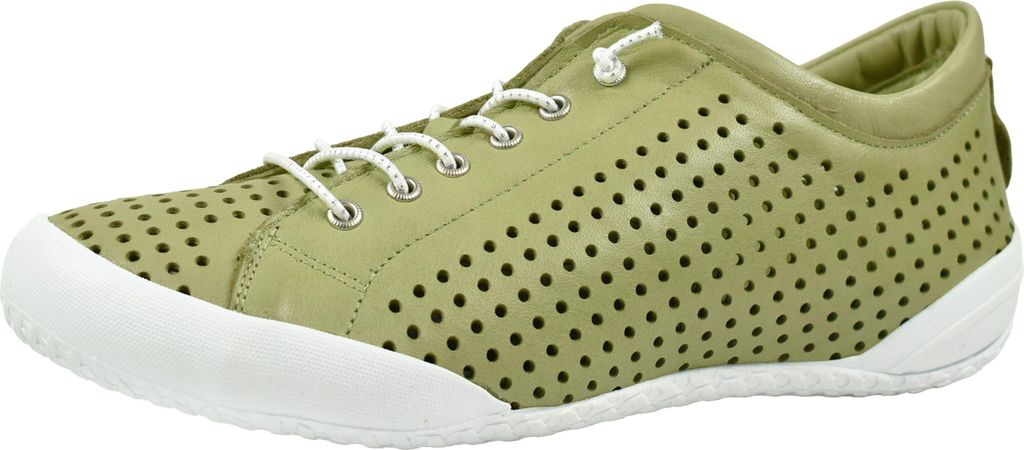 Andrea Conti Damen Schnürschuh Sommerschuh Leder perforiert 0345767, Größe:39 EU, Farbe:Grün