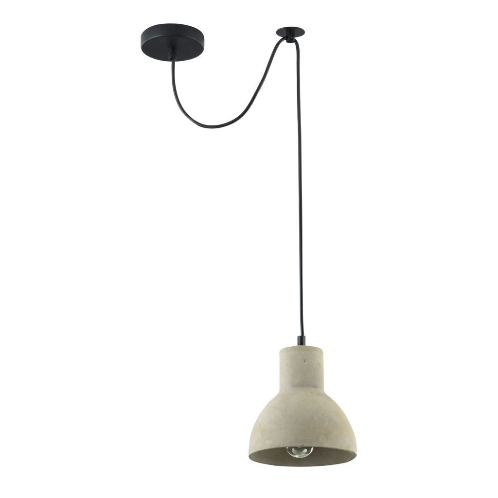 Maytoni Moderne Pendelleuchte Broni 1xE27 excl. in Schwarz aus Metall Beton 60 W für Küche, Schlafzimmer, Wohnzimmer, Esszimmer, Lobby