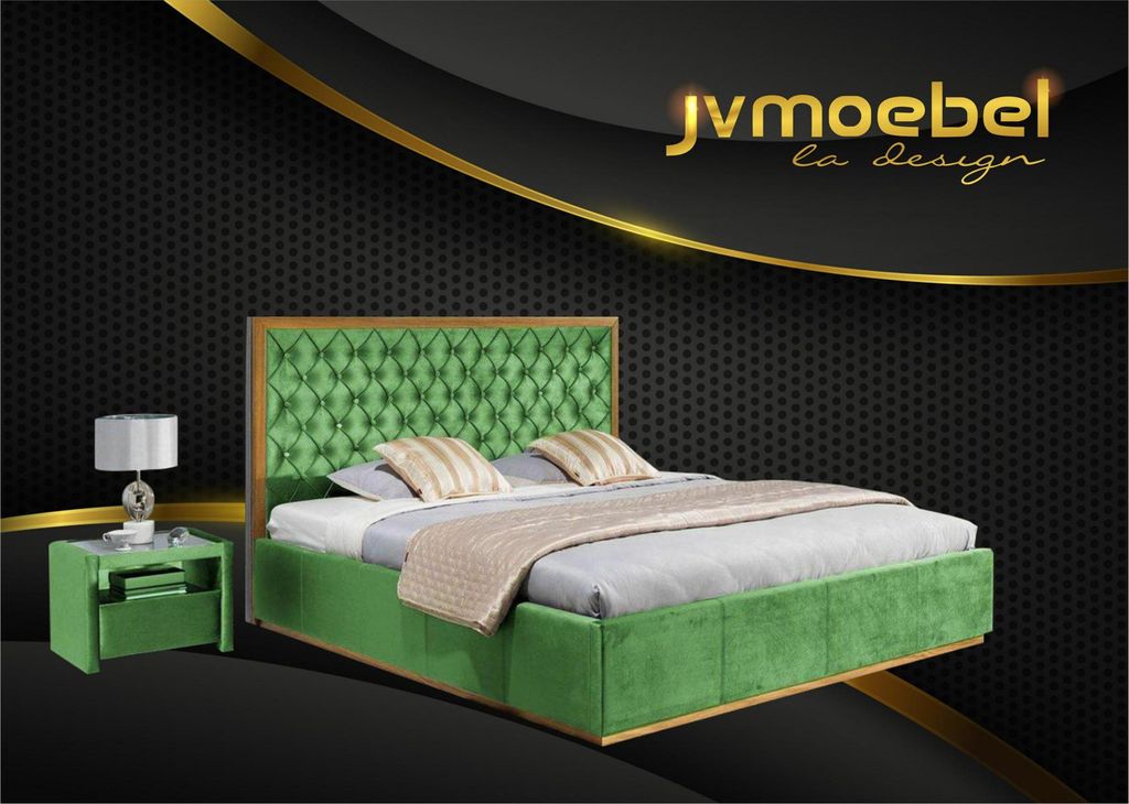 Bett Textil Schlafzimmer Design Möbel Modern Luxus Betten Bettgestell 140x200