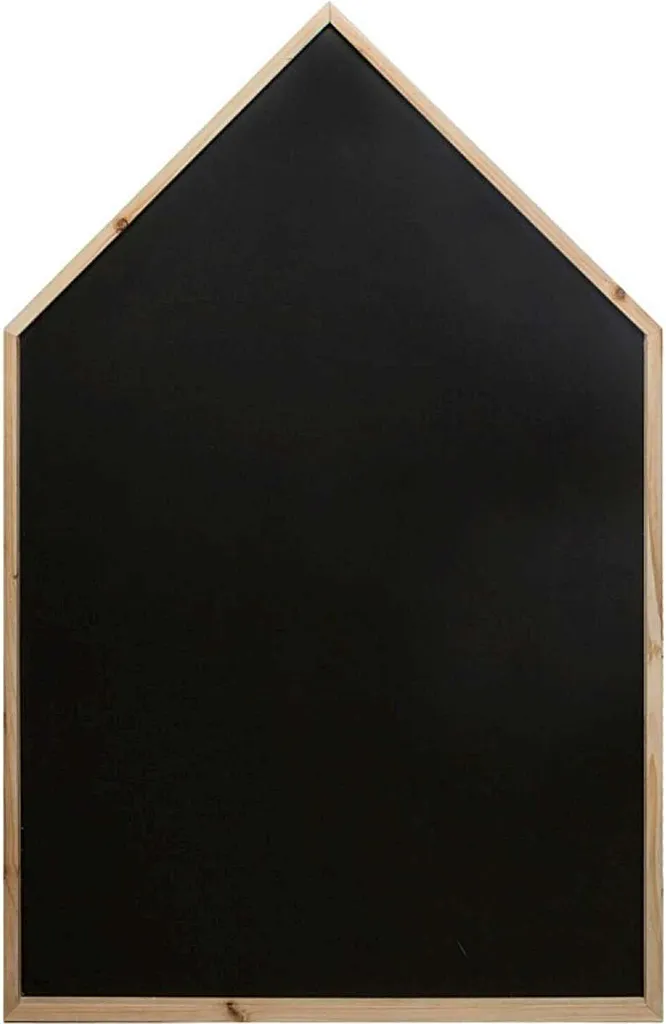 Tableau cabane en bois massif 60x90cm avec surface ardoise premium